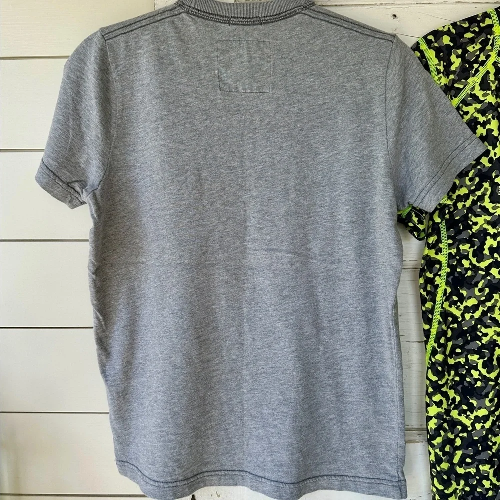BOYS SHORT SLEEVE SHIRTS, SET/2, ABERCROMBIE KIDS AND NIKE PRO, SIZE L
